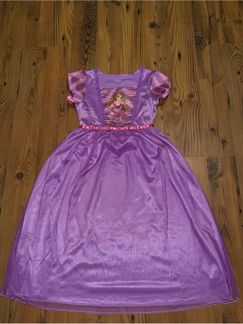 Disney Purple Rapunzel Princess Dress with Pink Trim